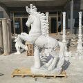 Stone carved Life size marble horse statue